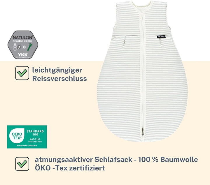 Alvi Schlafsack Baby Mäxchen light I leichter Babyschlafsack ärmellos I Sommerschlafsack Jungen und