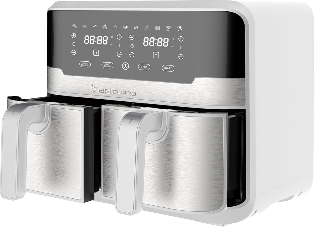 MasterPRO Rocket Duo 900 - Doppelöl ohne Öl - Weiss - 9 l und 2400 W Kapazität
