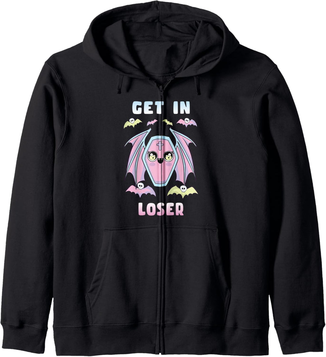 Get In Loser Pastel Goth Kawaii Coffin Creepy Cute Kapuzenjacke