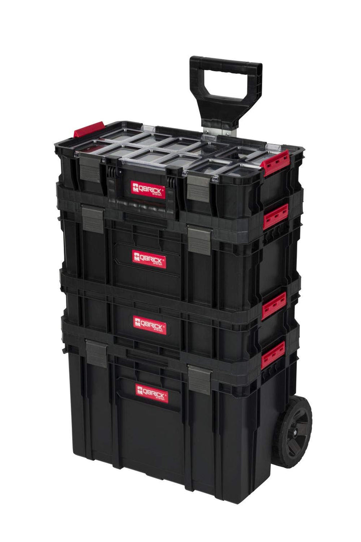 XL Werkzeugtrolley, Werkstattkoffer Set, Werkstattwagen Set ausQ-Brick Serie mit viel Zubehör! B x T