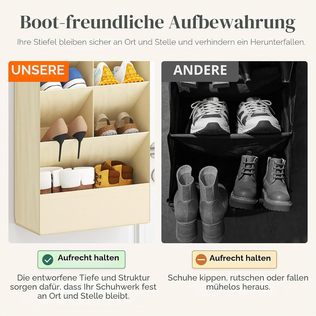 Lifewit 6 Ebene über die Tür Schuh mit 11 grossen tiefen Taschen, 1 Packung Stoff hängende Schuhe Au