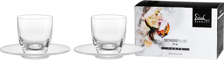 Set 2 Espressobecher 100ml mit satiniertem Teller 109/6 -im Geschenkkarton- SUPERIOR SENSIS PLUS Eis