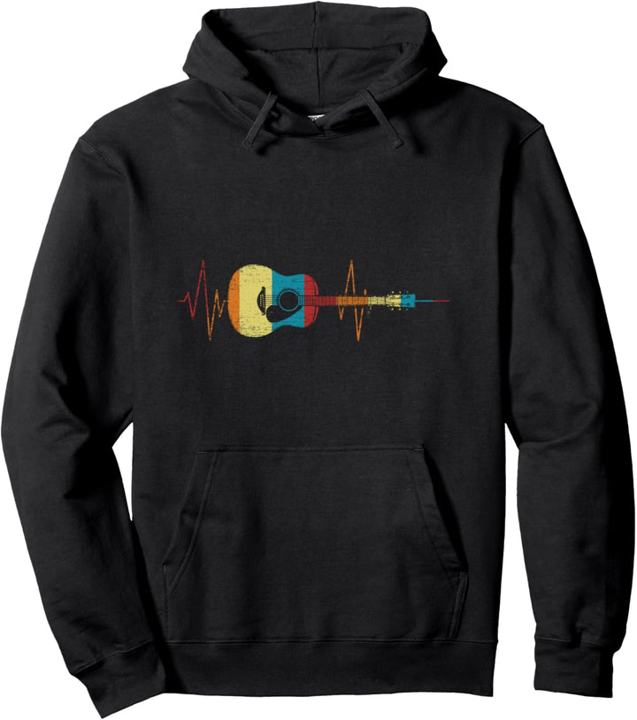 Geschenk für Gitarrenspieler Herzschlag Gitarre Pullover Hoodie