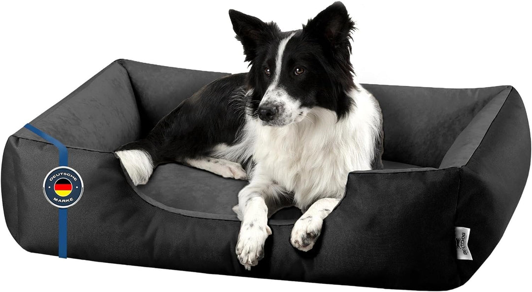 BedDog Hundebett LUPI, Hundekissen mit abziehbaren waschbaren Bezug, Hundekorb, Hundesofa, für mitte