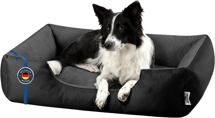 BedDog Hundebett LUPI, Hundekissen mit abziehbaren waschbaren Bezug, Hundekorb, Hundesofa, für mitte