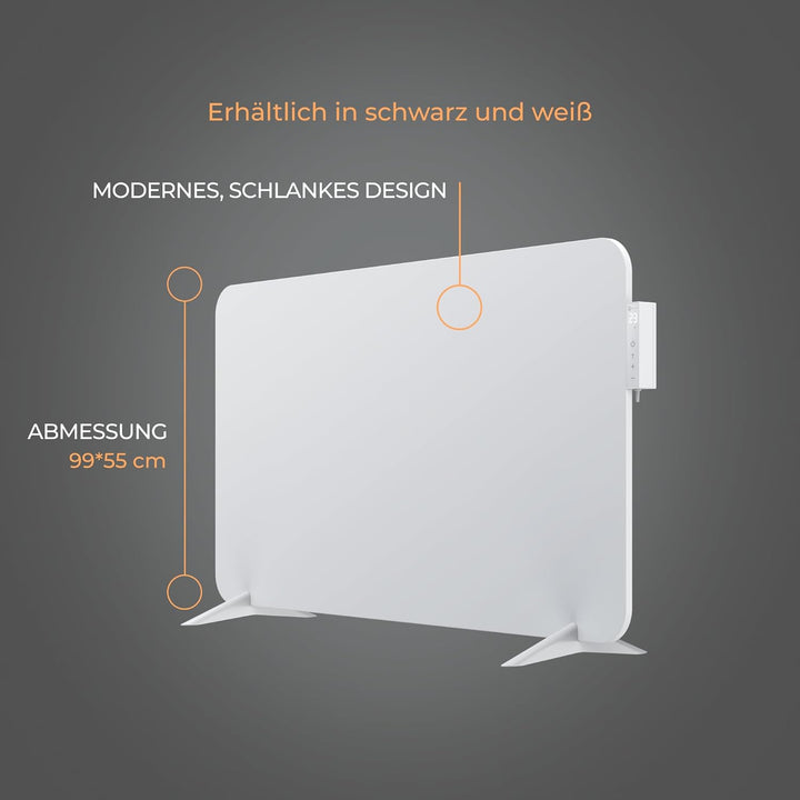 BR Bringer Metall Infrarotheizung 750 Watt mit Smart Thermostat und Fernbedienung, WIFI & App - als