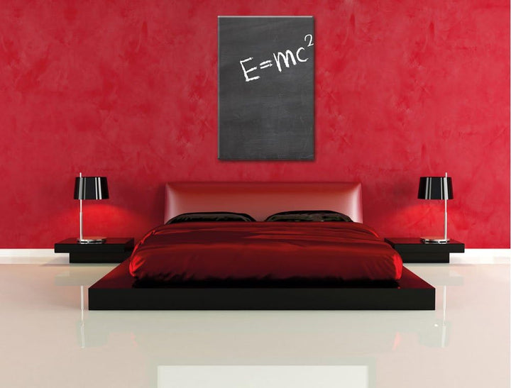 Albert Einstein, Format: 100x70 auf Leinwand, XXL riesige Bilder fertig gerahmt mit Keilrahmen, Kuns