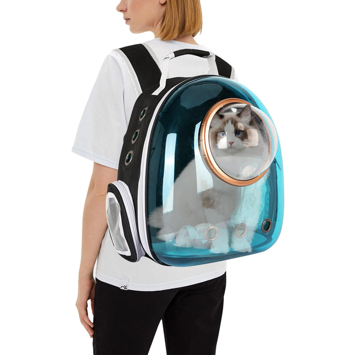 PETCUTE Haustier Rucksack Raumkapsel,Atmungsaktive Wärme Proof,Katzen Rucksack Träger mit Sicherheit