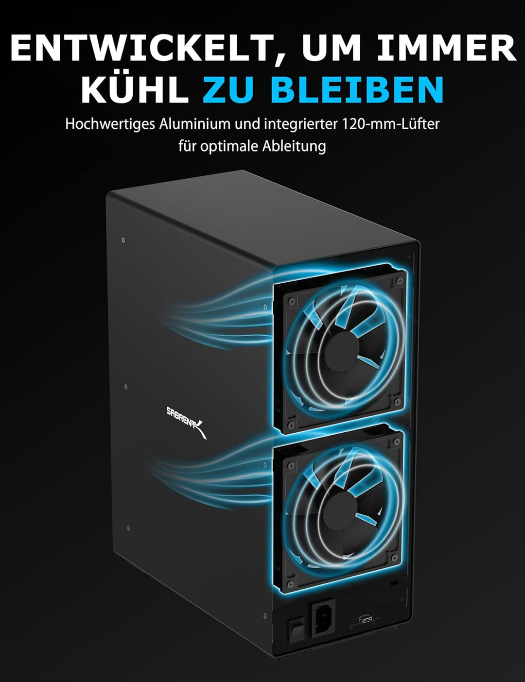 SABRENT 10 Bay USB C SSD HDD 3,5 Zoll Docking Station, festplatten gehäuse, USB 3.2 Gen2 offline Klo