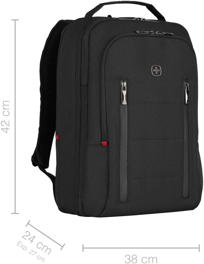 WENGER CityTraveler Laptop-Rucksack, Kompakt, Notebook bis 16 Zoll, Tablet bis 12 Zoll, 16 l, Damen
