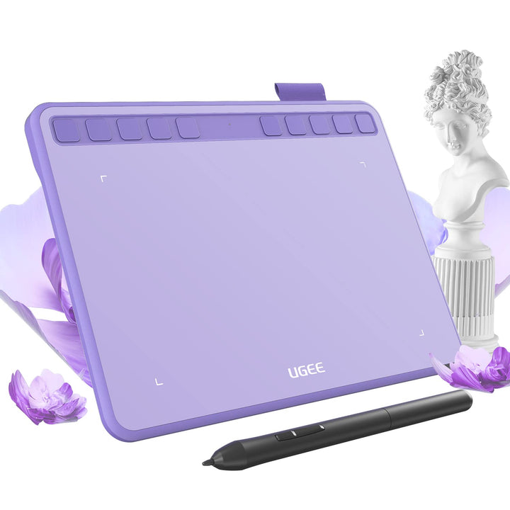 UGEE S640 6.3x4 Zoll Small Zeichentablett mit Stift 8192 Druckempfindlichkeit 10 Express-Tasten Stif