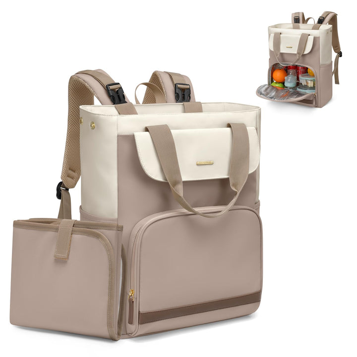 GOLF SUPAGS 25L Baby Wickelrucksack mit Tragbarer Wickelauflage und Kinderwagengurte, Lsoliertes Lun