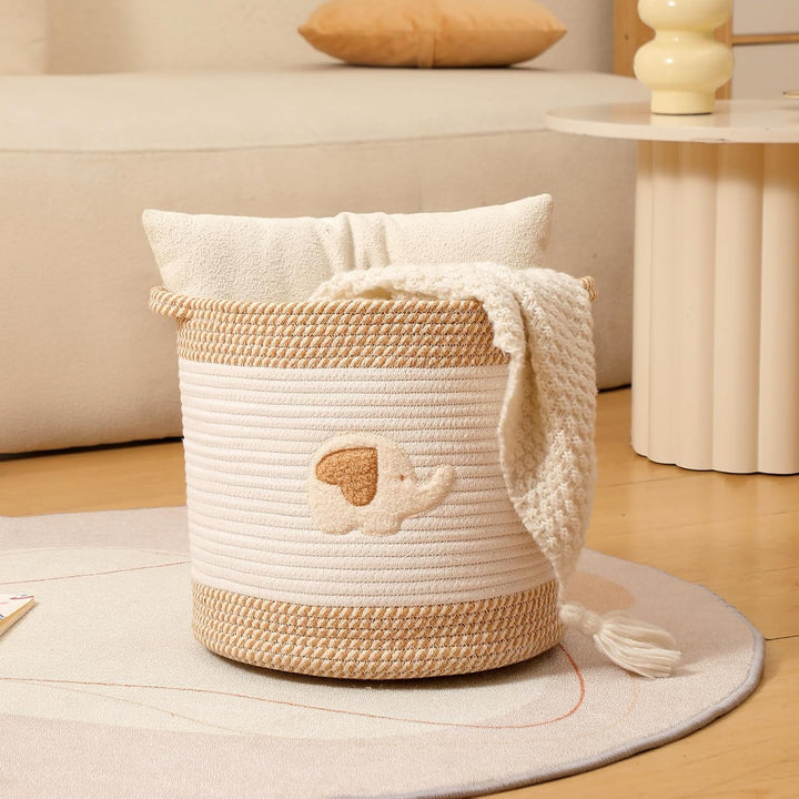 Elefant Kinderspielzeugkorb Aufbewahrungskorb Wickeltisch Korb Bad Organizer Kinderzimmer Baumwollse