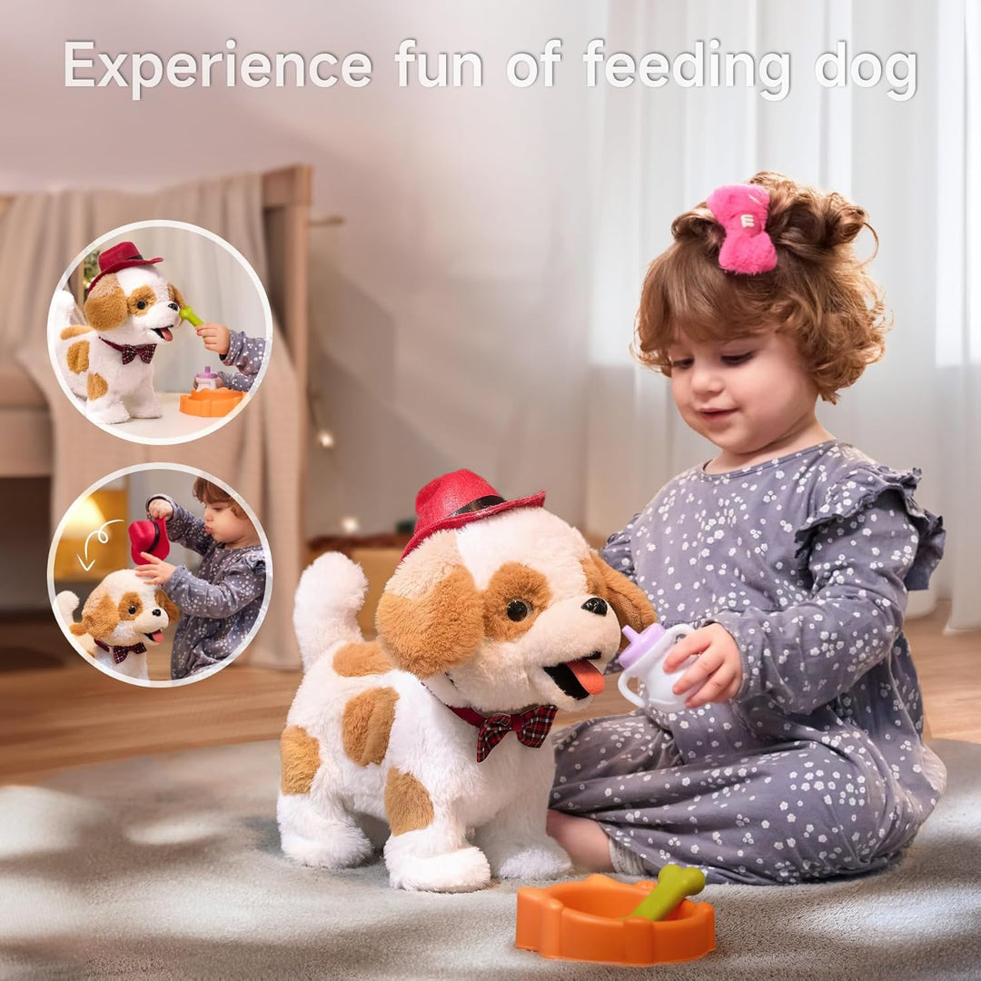 OR OR TU Hund Spielzeug Kinder Plüschwelpe Leckt Elektronische Haustiere mit Ferngesteuerter, der Lä