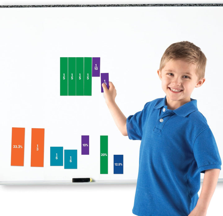 Learning Resources Doppelseitige magnetische Bruchrechenquadrate