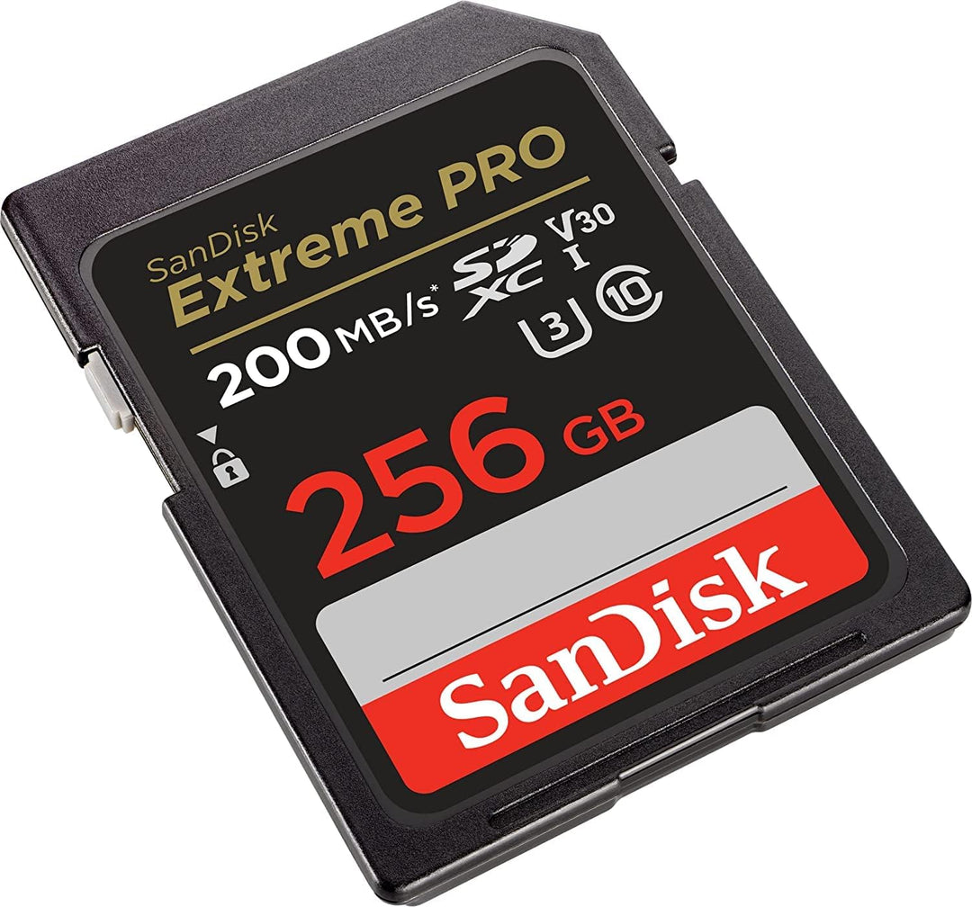 SanDisk 256 GB Extreme Pro UHS-I SD U3 A2 V30 Speicherkarte funktioniert mit Sony spiegelloser Kamer