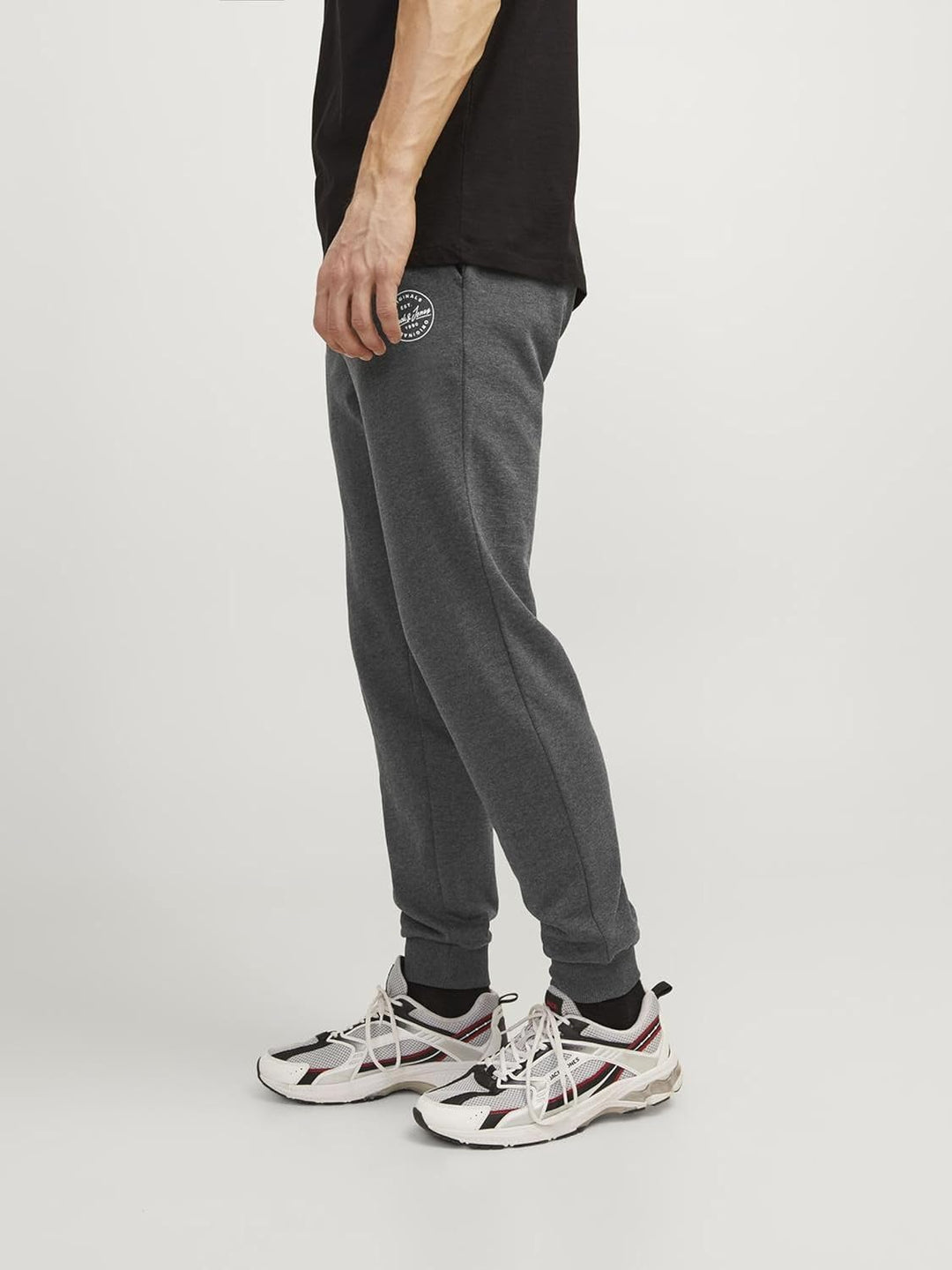 JACK & JONES Male Jogginghose Regular Fit Jogginghose S Dark Grey Melange, S Dark Grey Melange