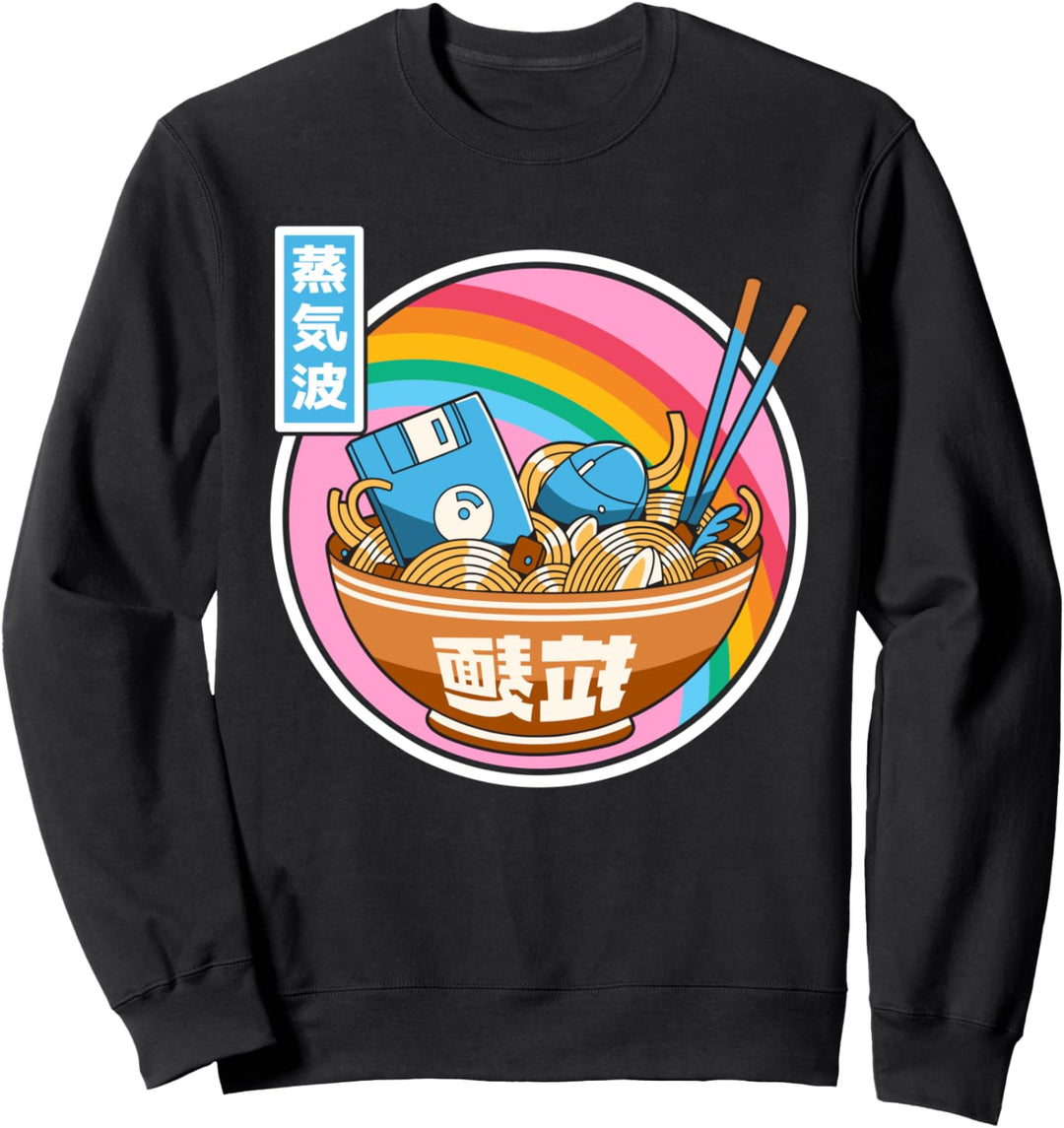 Digitale Ramenschale im japanischen Stil, Pastellfarben Sweatshirt