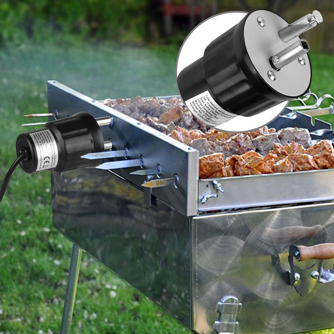 Grillmotor Elektromotor Grill Barbecue Rotator Motor ABS DC 220V-240V Regelbar Outdoor BBQ Grill Mot