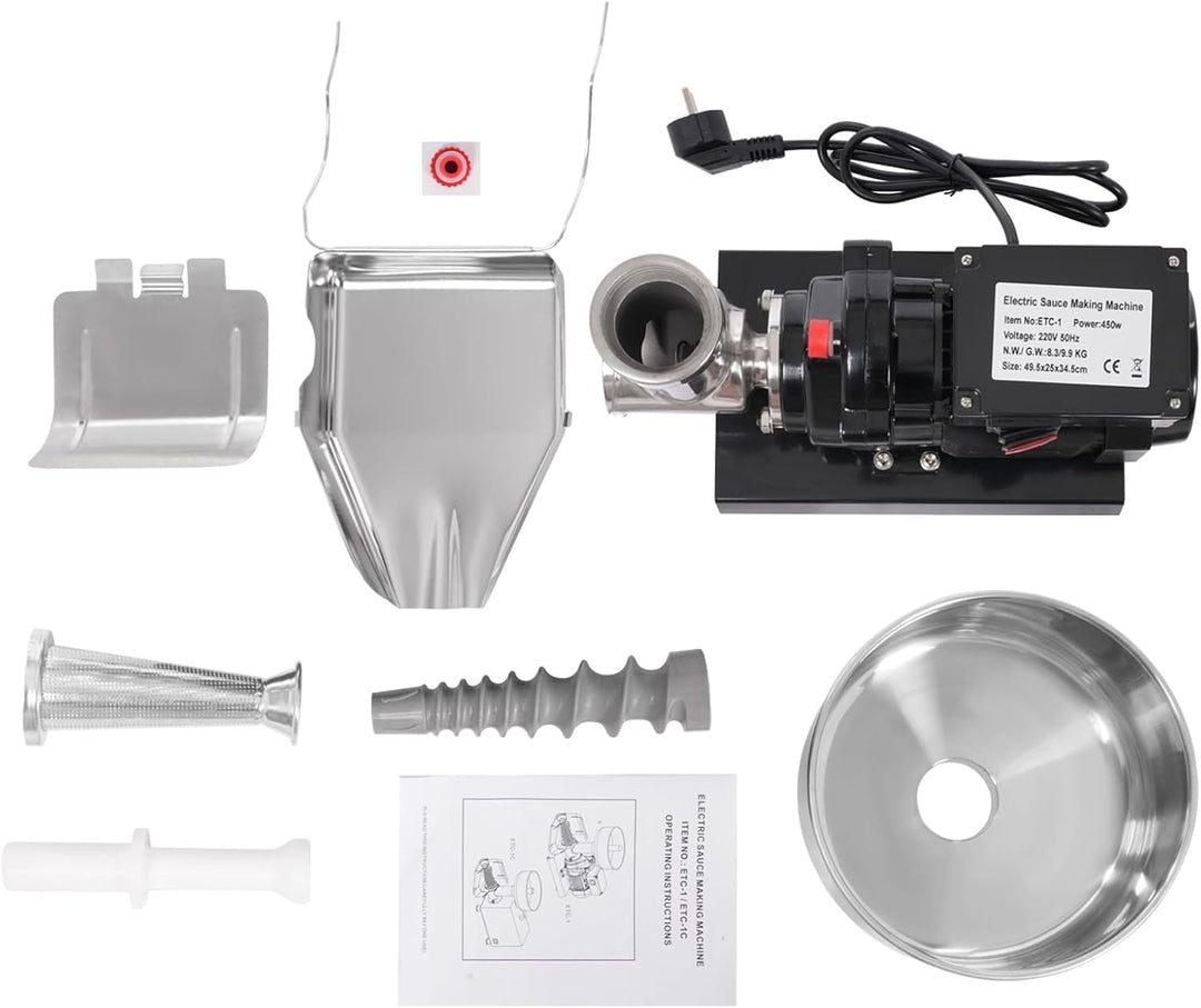 Elektrische Tomatenpresse, Elektrischer Tomatenmühle Maschine für Macht Ketchup, Erdbeermarmelade, H