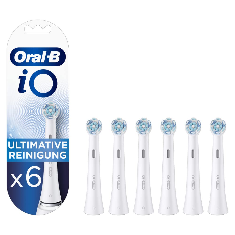 Oral-B iO Ultimative Reinigung Aufsteckbürsten für elektrische Zahnbürste, 6 Stück, ultimative Zahnr