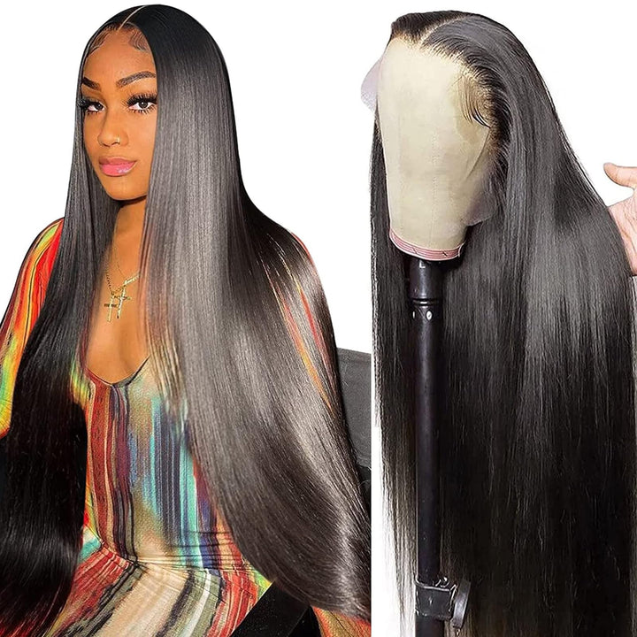 Tunfine 13x6 Lace Front Wigs Human Hair Straight Perücken Echthaar Damen 100% Brasilianer Human Hair