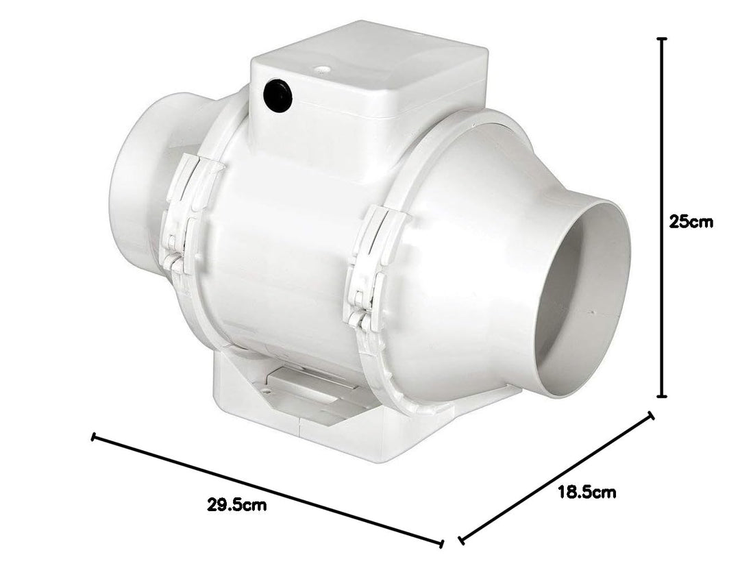 Airflow Aventa 150B Rohrventilator 150mm – 2-Stufen, Energiesparend 30W, Luftstrom 405–520 m³/h (112