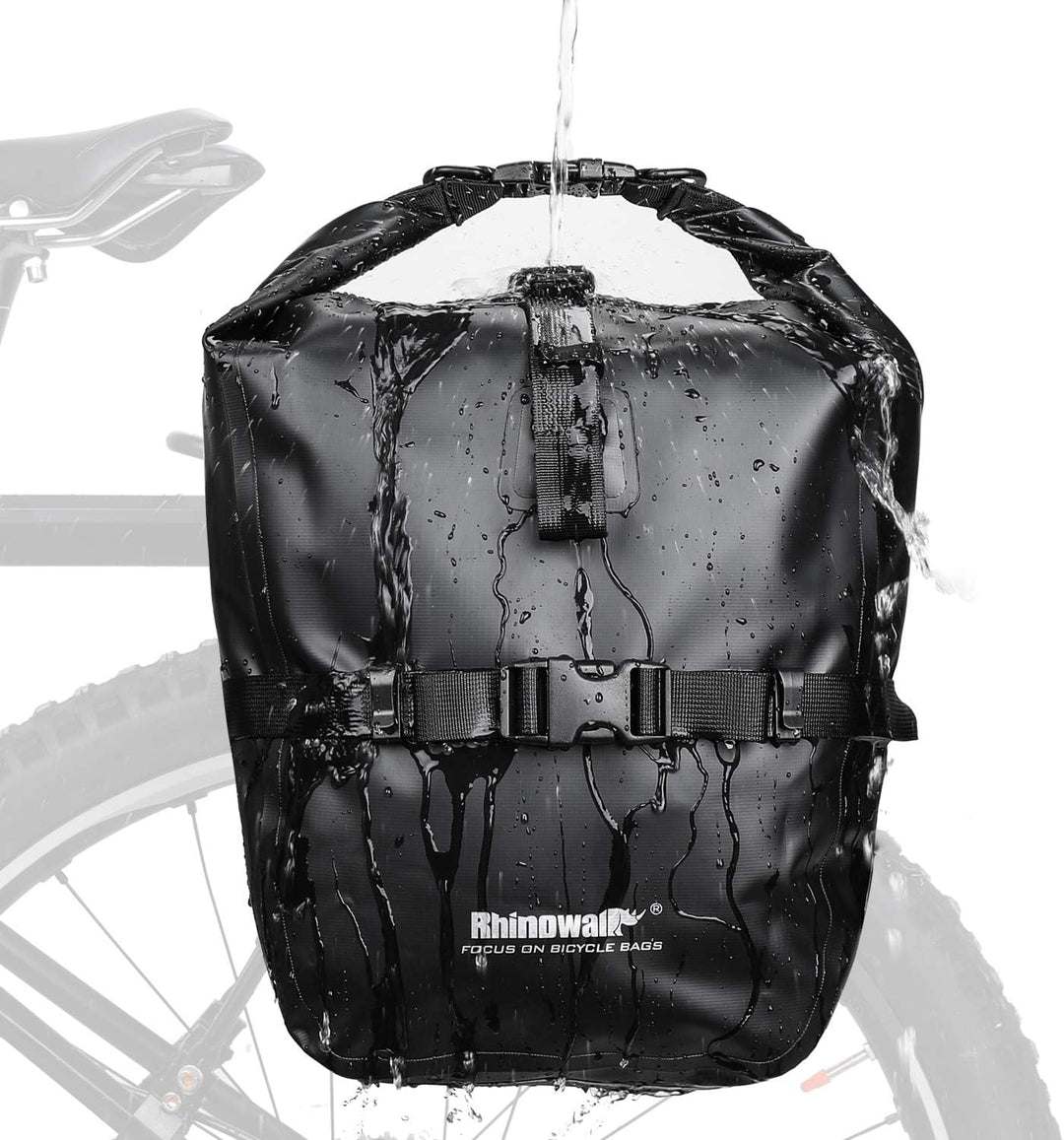 Rhinowalk 20L Fahrradtasche Wasserdicht Gepäckträgertasche Fahrrad Gepäckträger Seitentaschen Rollto