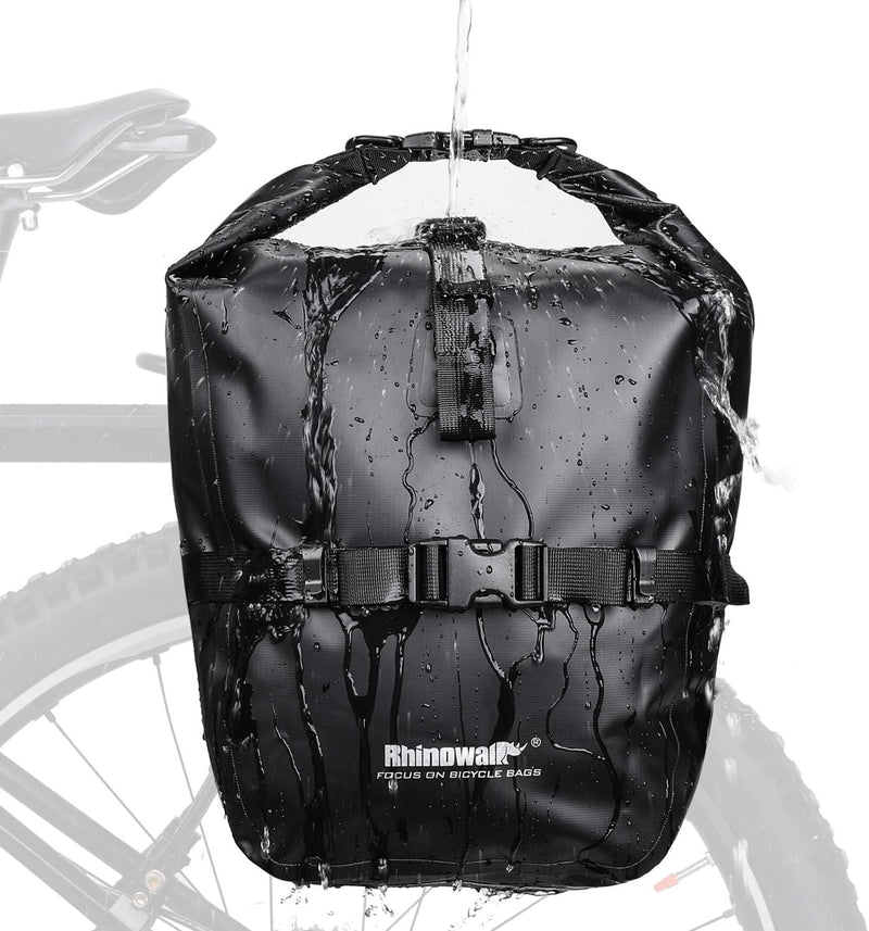Rhinowalk 20L Fahrradtasche Wasserdicht Gepäckträgertasche Fahrrad Gepäckträger Seitentaschen Rollto