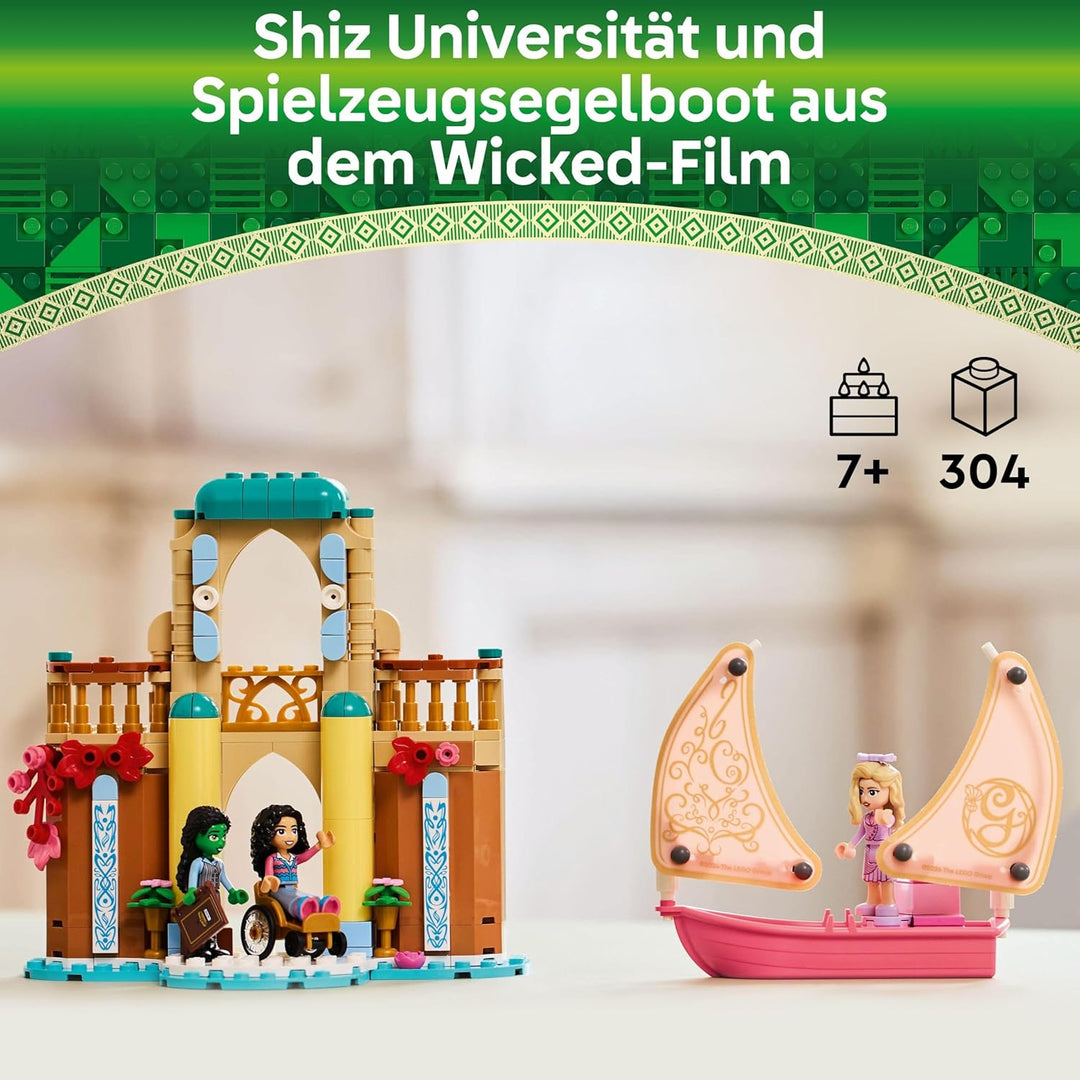 LEGO Wicked Glinda, Elphaba und Nessarose an der Universität Shiz - Spielzeug mit Boot, 3 Minifigure