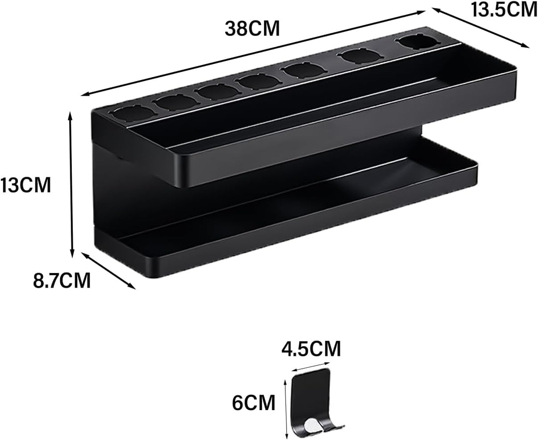Wandhalterung Curling Halter Organizer Stand Lagerregal für Dyson Airwrap, Edelstahl ohne Stanzen Au