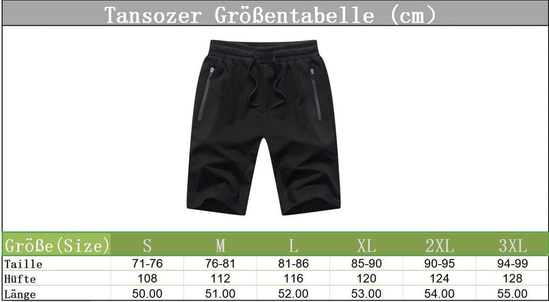 Tansozer Kurze Hosen Herren Shorts Mit Taschen S Schwarz 02, S Schwarz 02