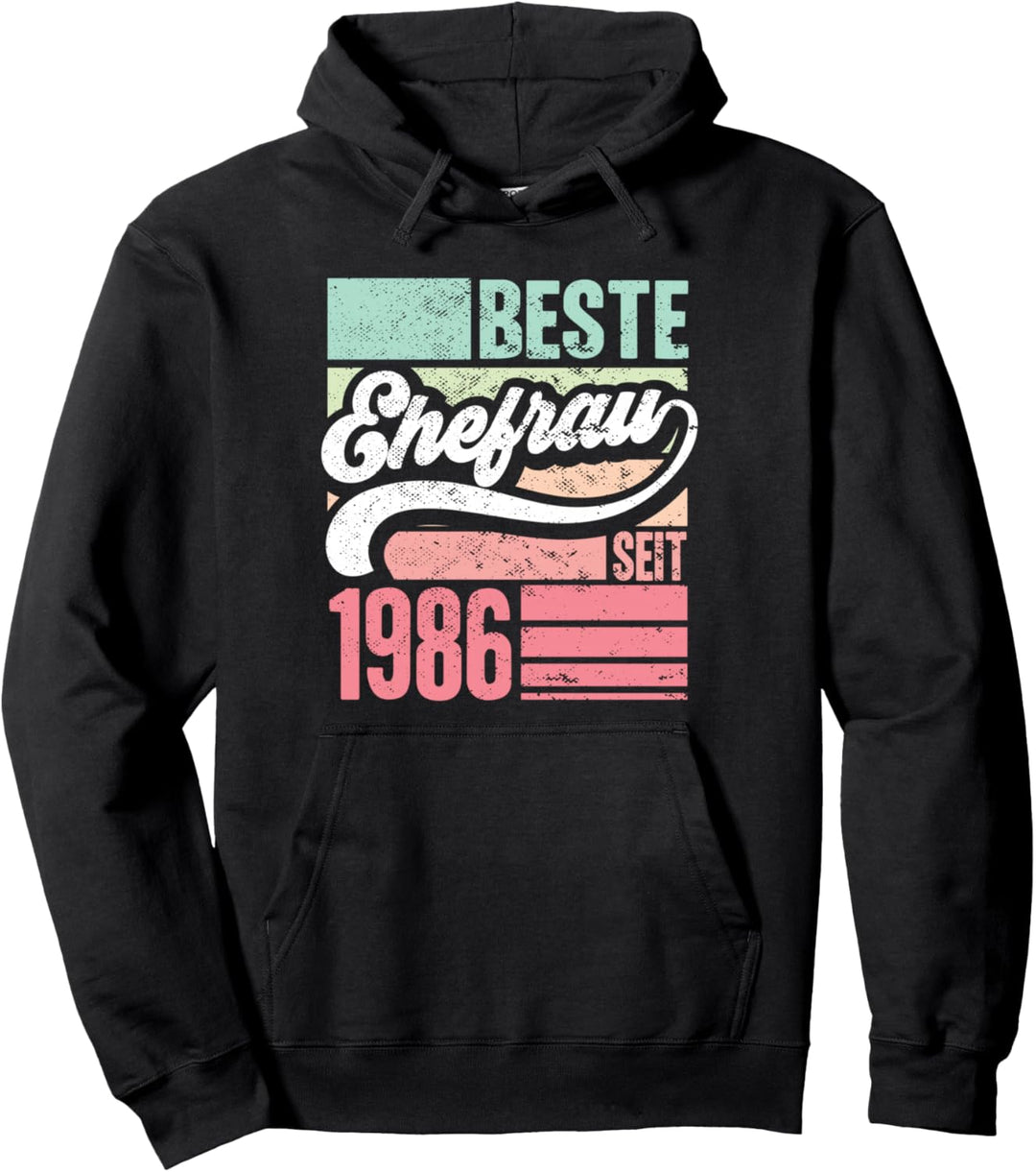 Beste Ehefrau seit 1986 zum 36. Hochzeitstag Vintage Retro Pullover Hoodie