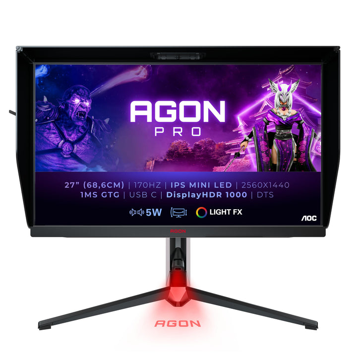 AOC Agon Pro AG274QXM - 27 Zoll QHD Gaming Monitor, 170 Hz, 1 ms, FreeSync Premium Pro, HDR1000 (256