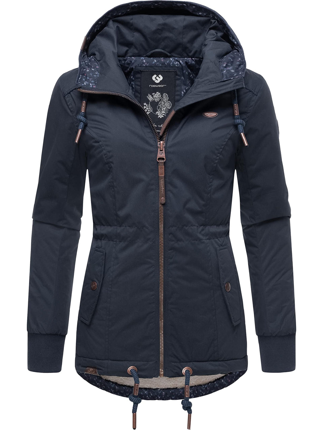 Ragwear Damen Winterjacke Outdoorjacke wasserdicht mit Kapuze YM-Danka XS-6XL L Navy022, L Navy022