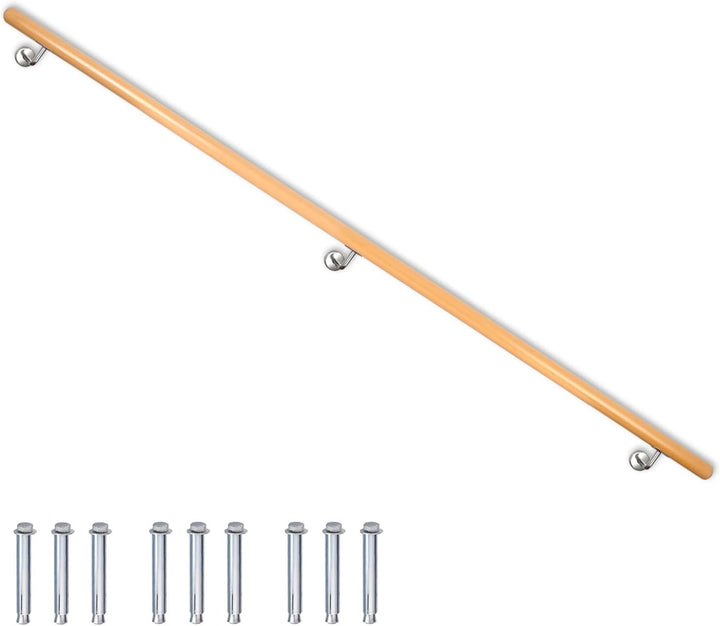 Buche Holz Handlauf Treppengeländer Geländer für Treppe Treppe Wandhandlauf Wand Treppe seitliche Mo