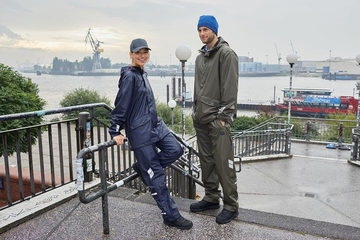 James &amp; Nicholson Workwear Regenhose - Praktische Regenhose zum Überziehen 64 Schwarz, 64 Schwarz