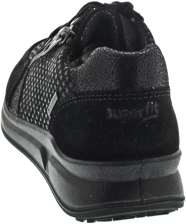 Superfit Mädchen MERIDA Sneaker 31 EU Schwarz Schwarz 0100, 31 EU Schwarz Schwarz 0100