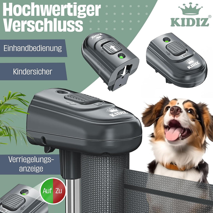 KIDIZ® Treppenschutzgitter Türschutzgitter ausziehbar 0-180CM | kindersicheres Treppengitter für Bab