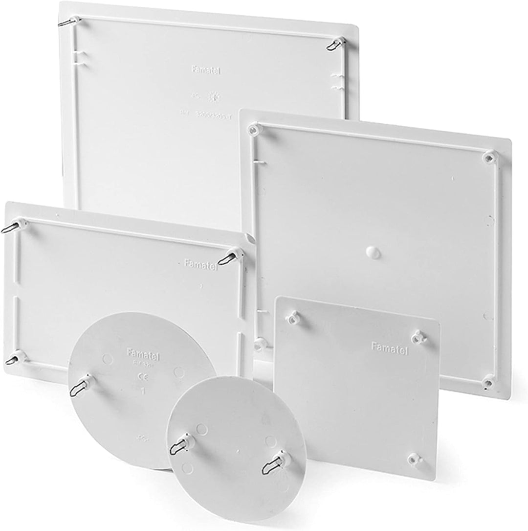 FAMATEL - Deckel für Einbaudose | Mit Metallklammern | 200x130 mm | Grau