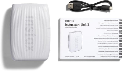 INSTAX Mini Link 3 Smartphone Photo Printer, Clay White, Clay White