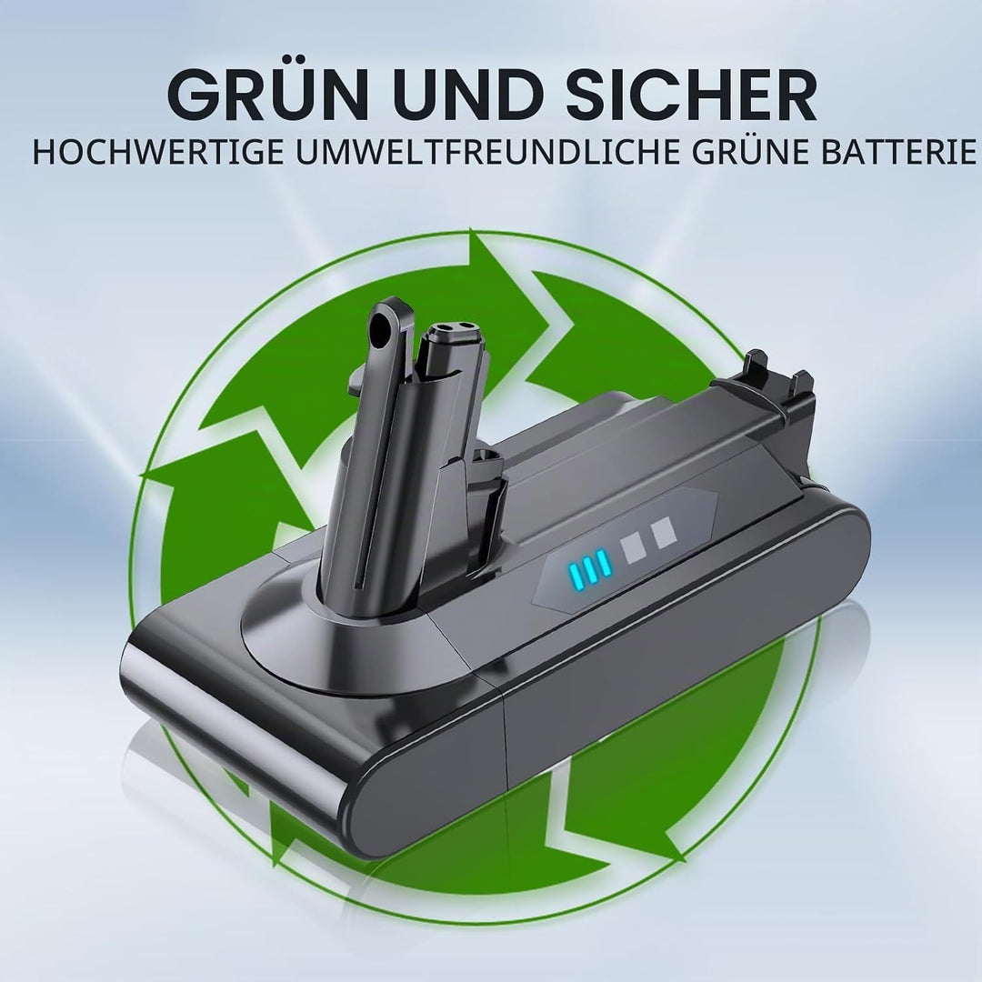 V10 Akku für Dyson V10 Serie, 8000mAh Neues Upgrade Hochkapazitäts Ersatzakku für Dyson v10 Tier/Abs