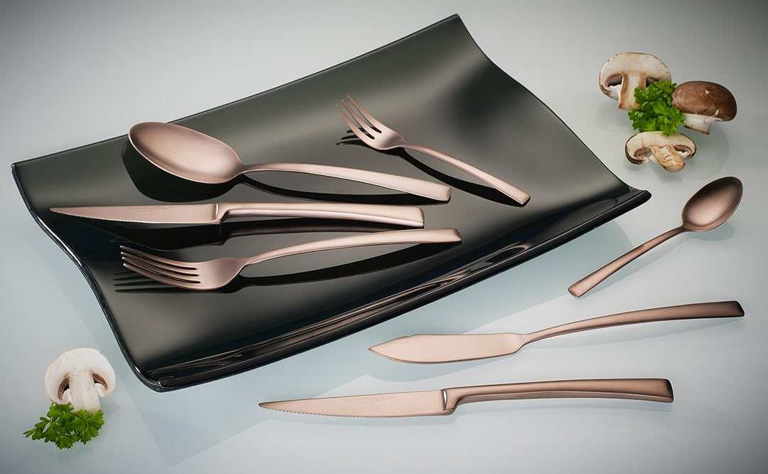 ECHTWERK Tafelbesteck Avelino, Bronze Edition, 42-teilig, Essbesteck für bis zu 6 Personen, Edelstah