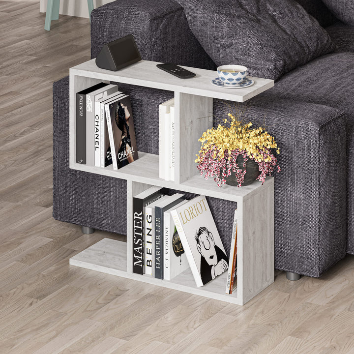 HOCUS PICUS | Homemania Holz Beistelltisch mit 2 Etagen | Sofatisch, Regal-Organizer, Büro, Wohnzimm