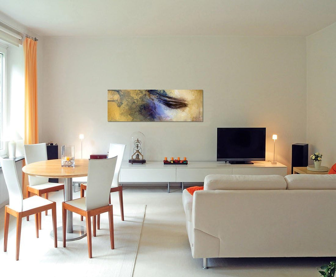 Paul Sinus Art Panoramabild auf Leinwand und Keilrahmen 120x40cm Handmalerei Gesicht Frau
