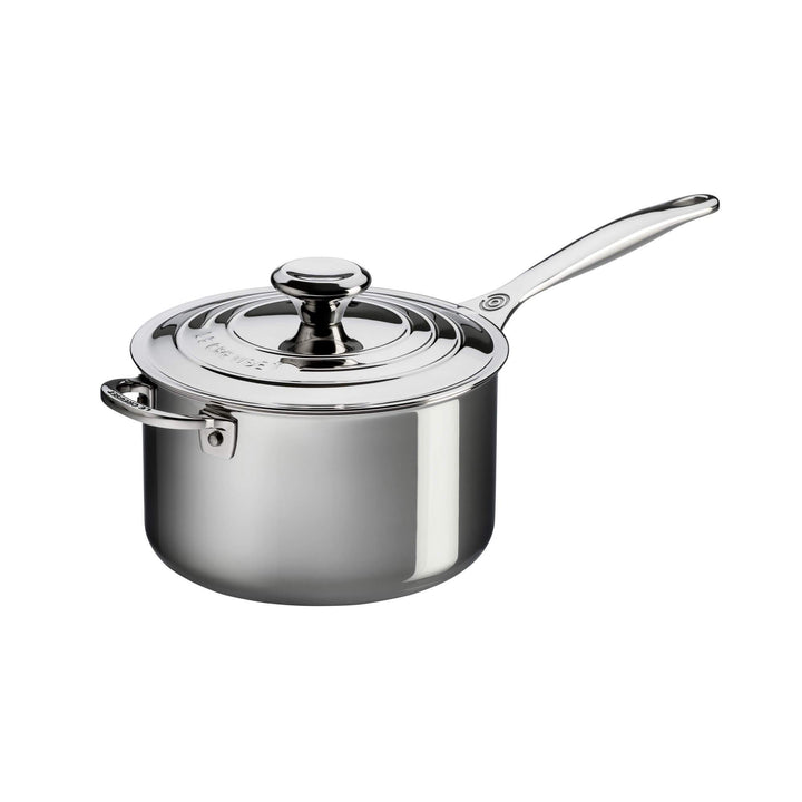 Le Creuset Signature Sossentopf mit Deckel und Hilfsgriff, Rostfreier 3-ply Edelstahl, 3-Ply, Ø 20 c
