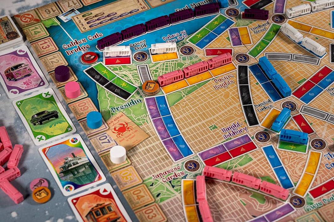 Days of Wonder, Zug um Zug: San Francisco, Brettspiel, ab 8 Jahren, 2–4 Spieler, 10–15 Minuten Spiel