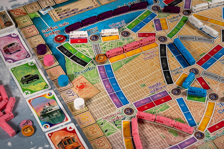 Days of Wonder, Zug um Zug: San Francisco, Brettspiel, ab 8 Jahren, 2–4 Spieler, 10–15 Minuten Spiel