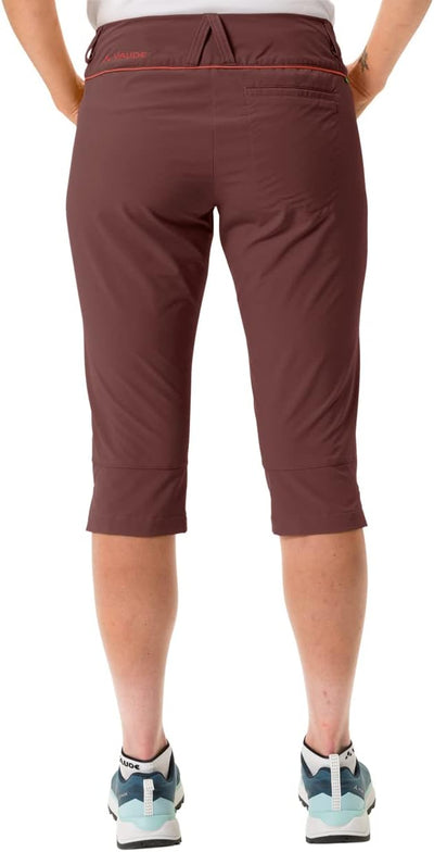 VAUDE Damen Hose Women's Skomer Capri 44 Dark Cherry, 44 Dark Cherry