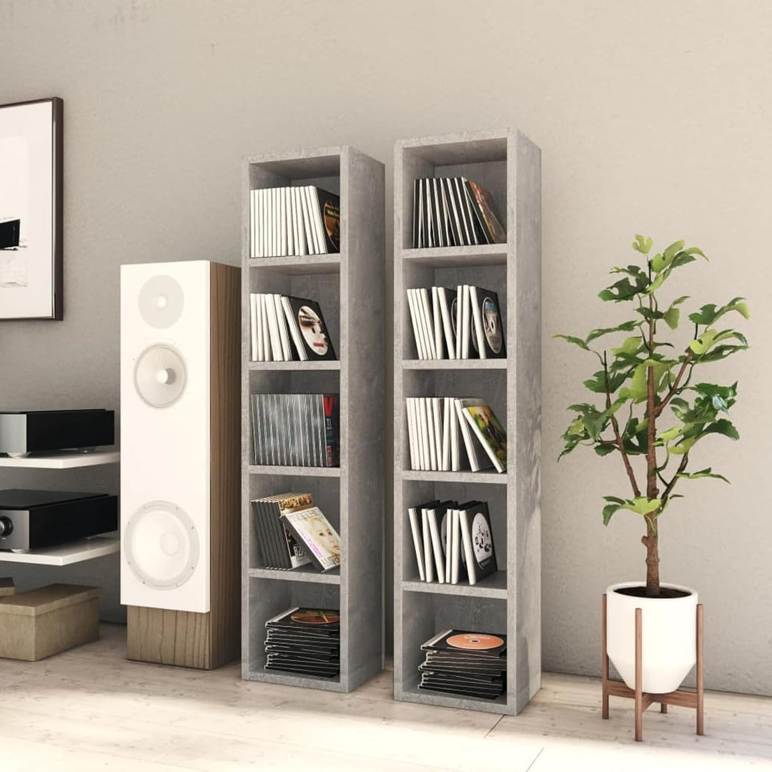 Tidyard 2 STK. CD Regal Ständer Standregal Wandregal Medienregal Dekoregal Aufbewahrung Büroregal Be
